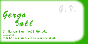 gergo voll business card